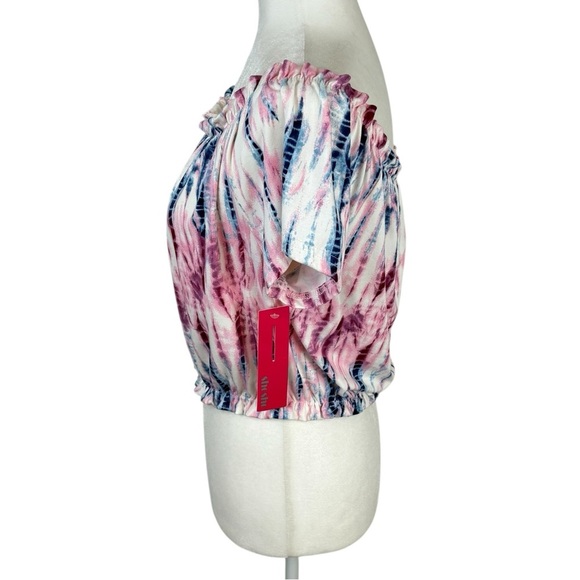 Shosho Tie Dye Off The Shoulder Crop Top Size Large NWT - Picture 3 of 8